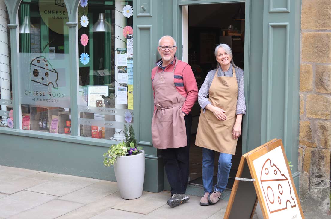 The Cheese Room at Alnwick Deli The Cheese Room at Alnwick Deli is a cheese shop & deli in the heart of Alnwick with a passion for the best produce from Northumberland and beyond.