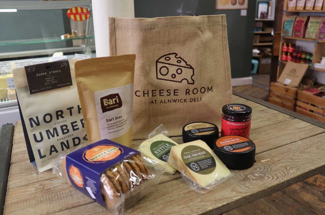 Northumberland Hampers at the Cheese Room Shop cheese boards, knives, hampers & fun cheese gifts in Alnwick. Discover quality accessories to enjoy artisan cheese at home or as gifts.